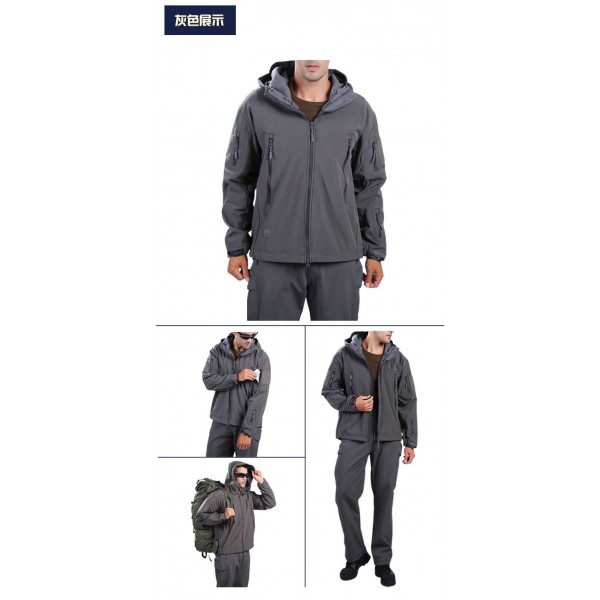 Костюм тактичний сірий Soft Shell - 3555702