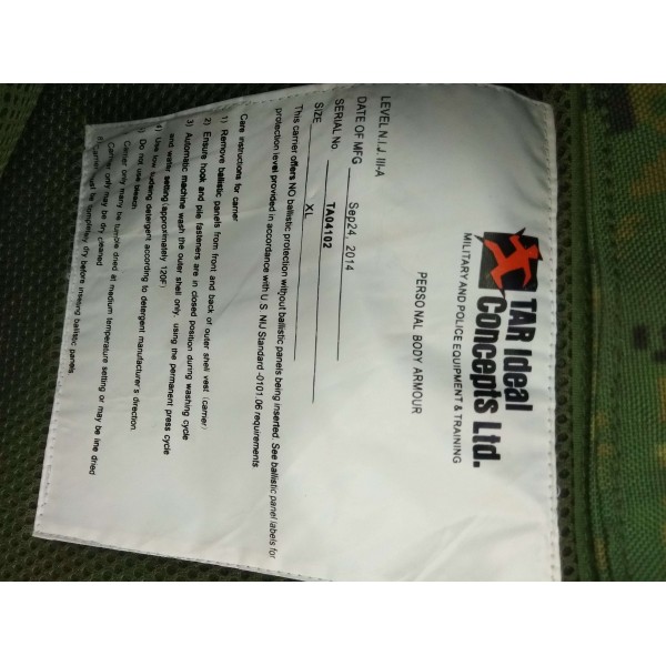 Бронежилет TAR Ideal Concepts Level N. I. J. 3-A - 3554221 Бронежилет TAR Ideal Concepts Level N. I. J. 3-A - 3554221