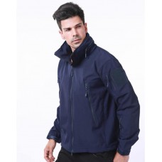 Куртка Soft Shell темна синя ховає капюшон ESDY