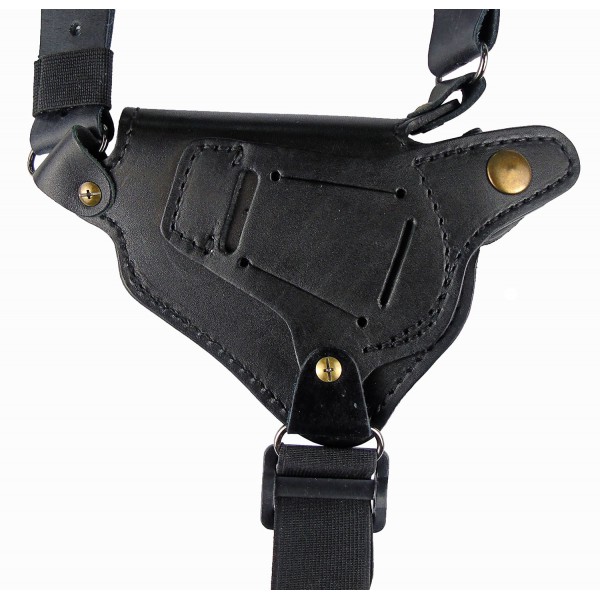 Кобура оперативная кожаная универсальная с комбинированными креплением (со скобой) -2,5 "(РКС, Альфа 420, Сафари- 2,5") - 2996537