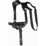 Кобура оперативная кожаная формованная с комбинированным креплением горизонтальная