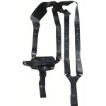 Кобура оперативная кожаная формованная трехслойная с кожаным креплением Глок 19