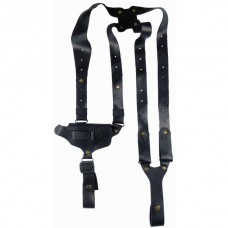 Кобура оперативная кожаная универсальная с кожаным креплением (со скобой) Эрма459