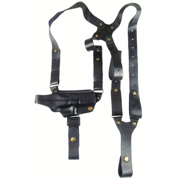 Кобура оперативна шкіряна формована з шкіряним кріпленням горизонтальна для Глок 17 - 2996577