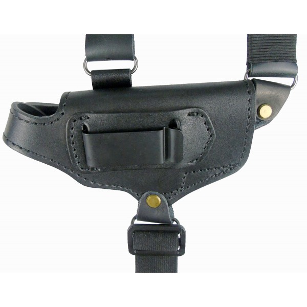 Кобура оперативная кожаная универсальная (ПГШ) с кожаным креплением, со скобой и подсумки под магазин - 2996513 Кобура оперативная кожаная универсальная (ПГШ) с кожаным креплением, со скобой и подсумки под магазин - 2996513