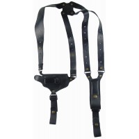 Кобура оперативна шкіряна універсальна (Форт-12) з шкіряним кріпленням, зі скобою і подсумки під магазин