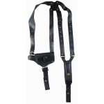 Кобура оперативная кожаная универсальная (Форт-17), с кожаным креплением, со скобой и подсумки под магазин