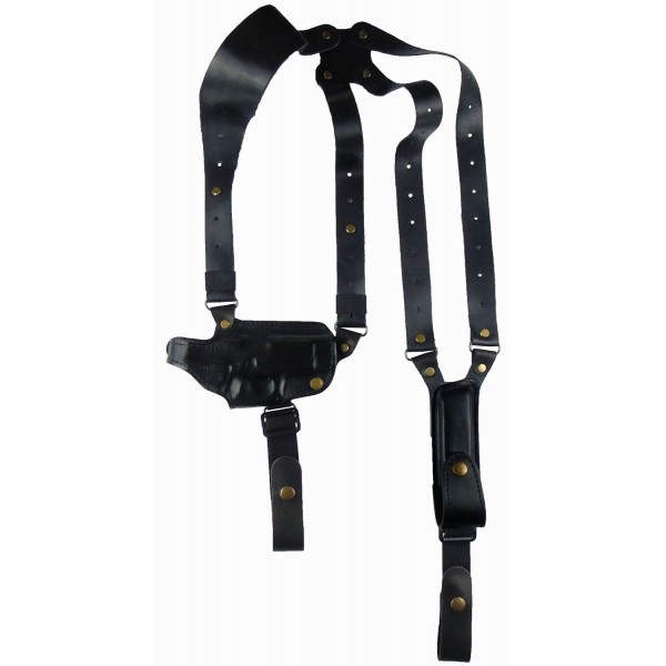 Кобура оперативная кожаная формованная (Форт-12) с кожаным креплением с подсумки под магазин - 2996482