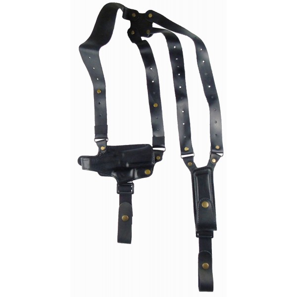 Кобура оперативная кожаная трехслойная формованная, (Форт-17), с кожаным креплением и подсумки под магазин - 2996512