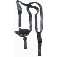 Кобура оперативна шкіряна тришарова формована (ПМ) з шкіряним кріпленням і подсумки під магазин