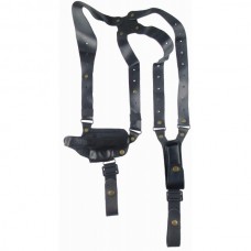 Кобура оперативная кожаная трехслойная формованная (ПМ,) с кожаным креплением и подсумки под магазин