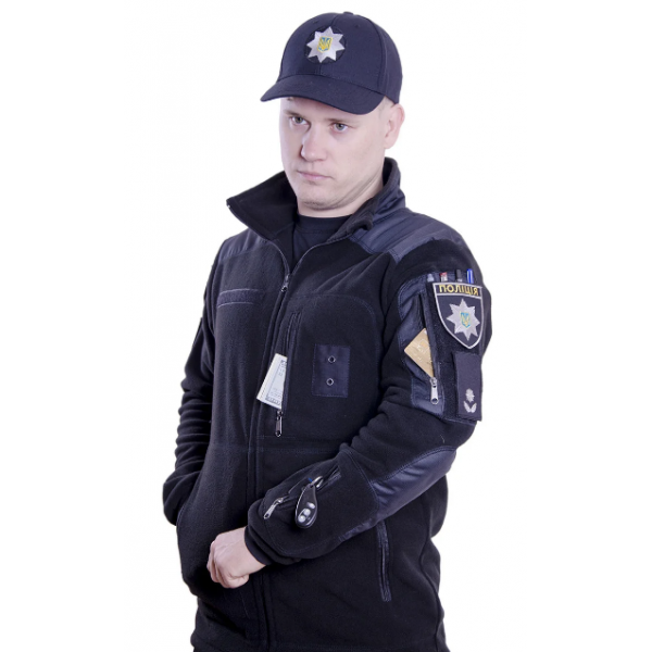 Кофта флисовая тактическая Черная 250гр/м - 3288565