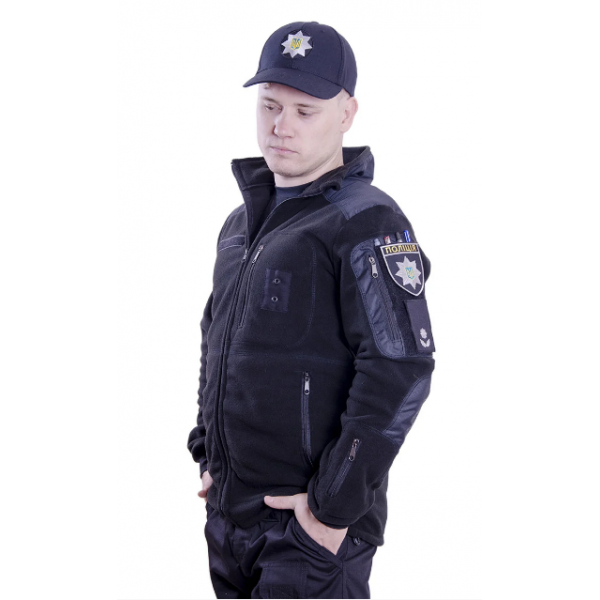 Кофта флисовая тактическая Черная 250гр/м - 3288565