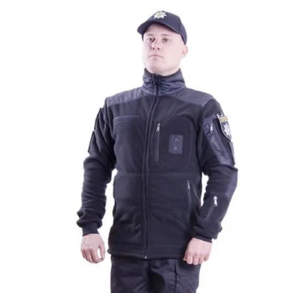 Кофта флисовая тактическая Черная 250гр/м - 3288565