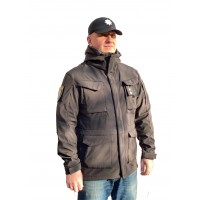 Куртка мілітарі М65 чорна під пістолет Velcro Soft Shell