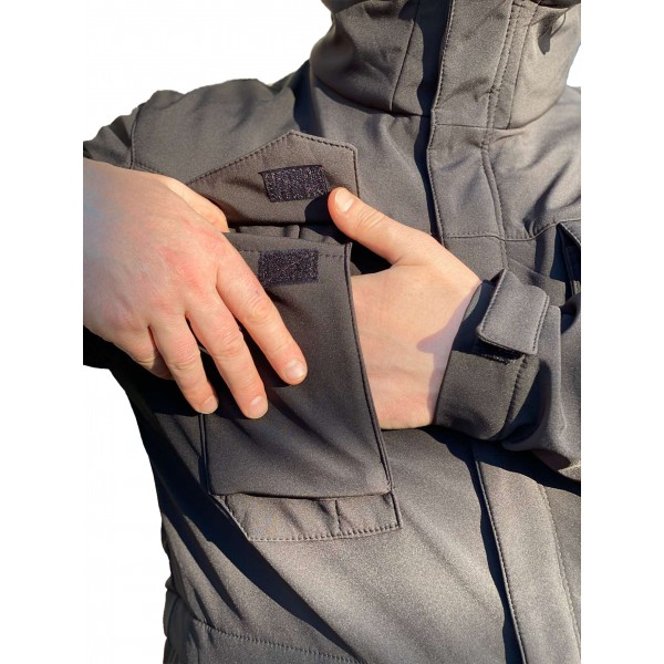 Куртка милитари м65 черная под пистолет с Velcro Soft Shell - 3565382 Куртка милитари м65 черная под пистолет с Velcro Soft Shell - 3565382