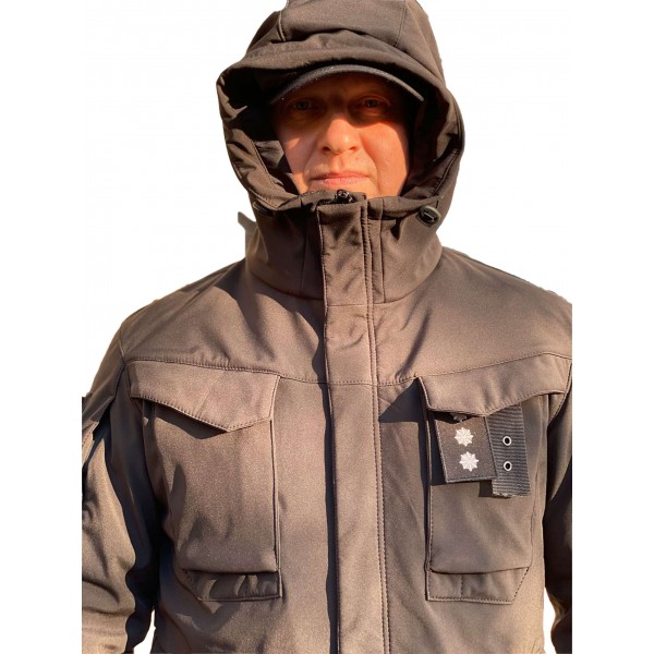 Куртка милитари м65 черная под пистолет с Velcro Soft Shell - 3565382 Куртка милитари м65 черная под пистолет с Velcro Soft Shell - 3565382