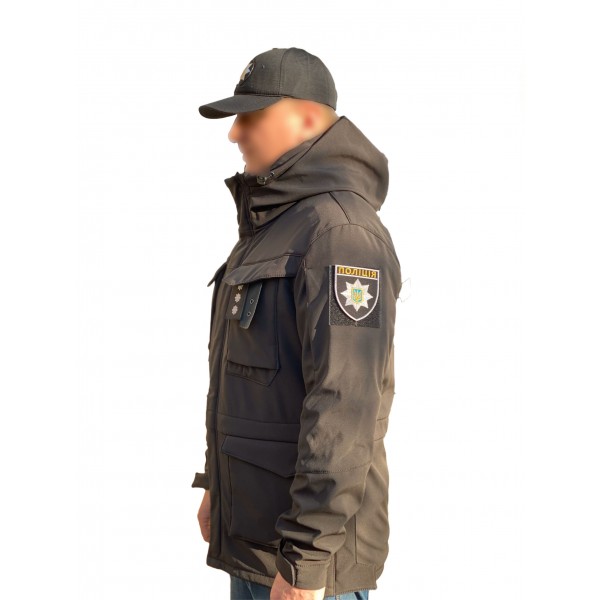 Куртка милитари м65 черная под пистолет с Velcro Soft Shell - 3565382 Куртка милитари м65 черная под пистолет с Velcro Soft Shell - 3565382