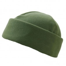 Зимняя шапка олива двойной флис
