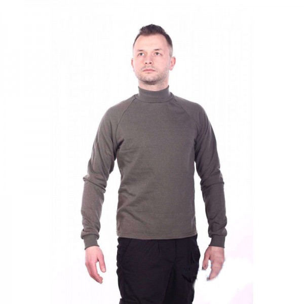 Гольф трикотажный с начесом, 100% ХБ, Олива - 3288446