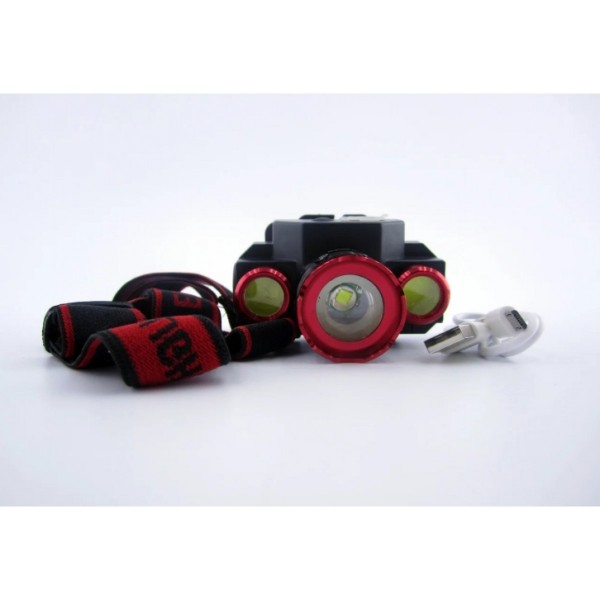 Фонарь налобный X-BALOG BL-607 T6+2COB - 3569459