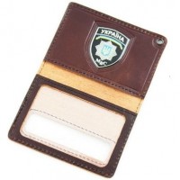 Обкладинка для посвідчення працівників МВС із пластиковим шевроном | МВС України