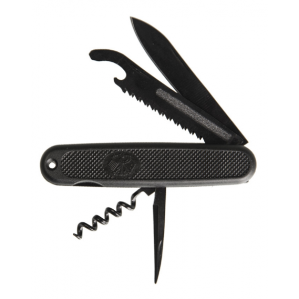 Нож складной карманный бундесвер черный МИЛ ТЕК Германия - 3565759