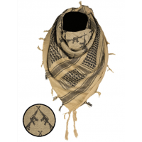 Шарф шемаг арафатка paratrooper 110х110 см COYOTE / BLACK МИЛ ТЕК Германия