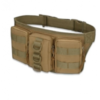 Сумка поясная с тремя карманами койот