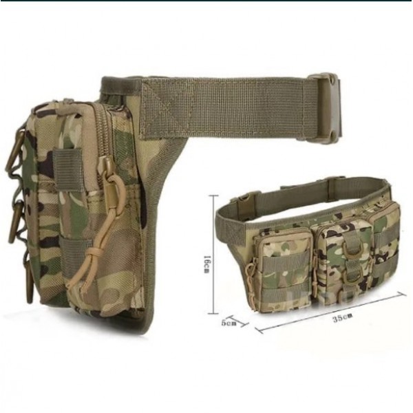 Сумка поясная с тремя карманами черная - 3569039 Сумка поясная с тремя карманами черная - 3569039