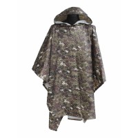 Дождевик ПОНЧО прорезиненный, проклеенный Болонья прорезиненная, Digital Woodland Pancer