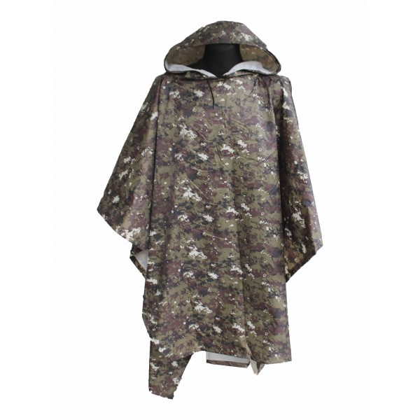Дощовик пончо прогумований, проклеєний Болонья прогумована, Digital Woodland Pancer - 3568901