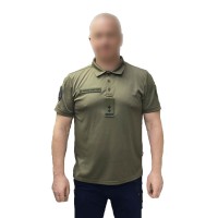 Футболка поло coolmax Национальная гвардия Олива