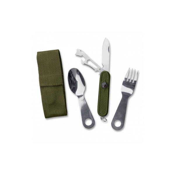 Набор столовых приборов туристический 3 предмета МИЛ ТЕК Германия - 3219138