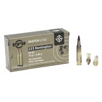 Патрон 223 калібр Rem HPBT 4.86g Match пачка