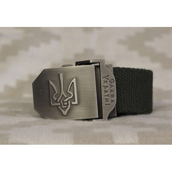 Ремінь брючний з Тризубом Olive - 3554865 Ремінь брючний з Тризубом Olive - 3554865