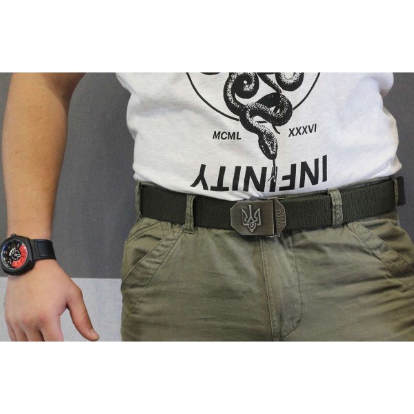 Ремінь брючний з Тризубом Black - 3554866 Ремінь брючний з Тризубом Black - 3554866