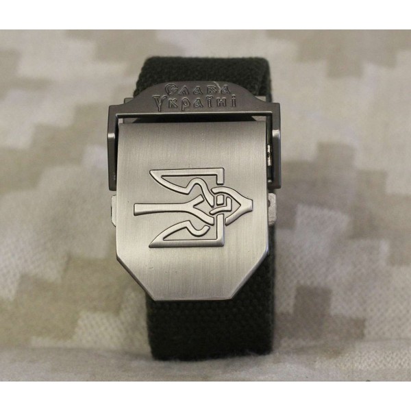 Ремень брючный с Тризубом Olive - 3554865