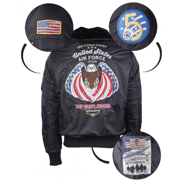 Куртка AVIATOR TOP GUN M.PELZKR.'AIR FORCE 'ЧОРНА - 3565989 Куртка AVIATOR TOP GUN M.PELZKR.'AIR FORCE 'ЧОРНА - 3565989