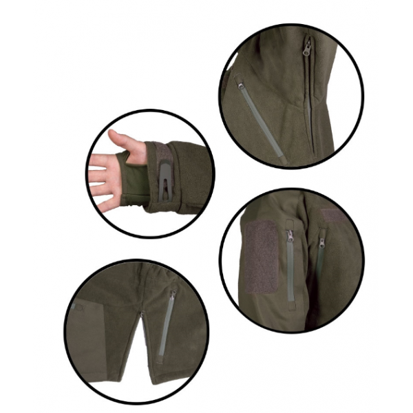 Куртка захист від холоду з флісу MIL-TEC® PLUS OLIVE - 3565998 Куртка захист від холоду з флісу MIL-TEC® PLUS OLIVE - 3565998