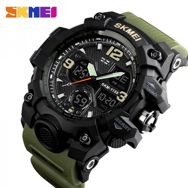 Годинник Skmei 1155B Green Black - 3565421