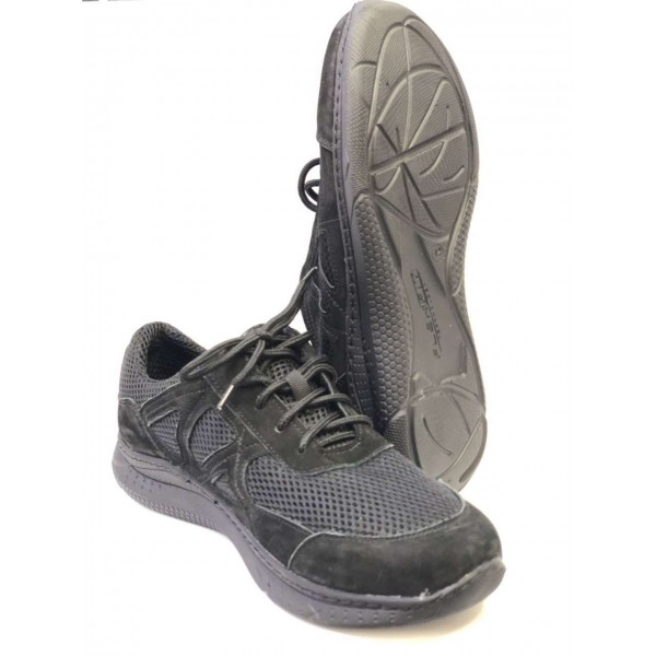 Кросівки літні Панцир чорні сітка - 3555048