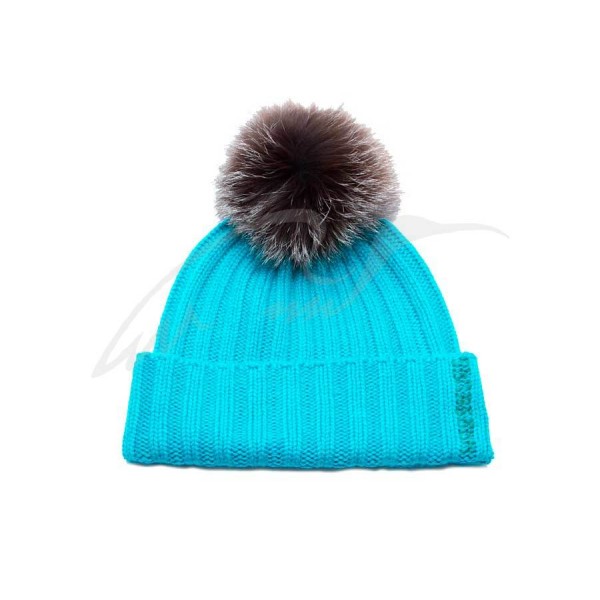 Шапка Habsburg Marina Bluefox. Цвет - голубой - 