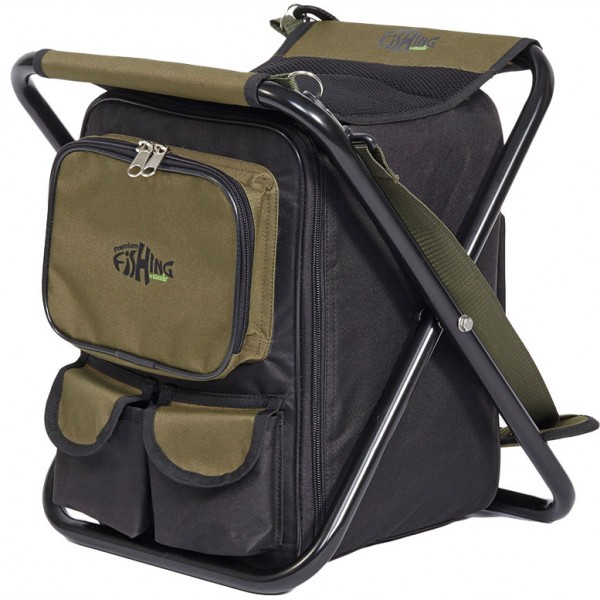 Стілець-рюкзак Norfin Luton max 100 кг ц:чорний/оливковий - 