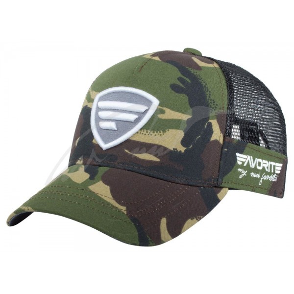 Кепка Favorite 588 біло-сіре лого 58 ц:камуфляж - 