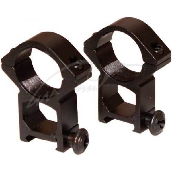 Кільця BSA High. Діаметр - 30 мм. Висота основи - 24 мм. На планку Weaver/Picatinny - 