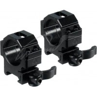 Кольца быстросъемные Leapers Max Strength. Диаметр - 30 мм. Высота основания - 10 мм. На планку Weaver/Picatinny