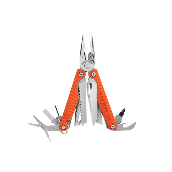 Мультитул LEATHERMAN CHARGE PLUS ORANGE, синтетичний чохол, карт. кор., метрич. біти - 
