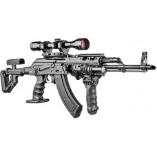 Приклад складной FAB, для АКМС (складной вниз), регулируемая щека, черный
