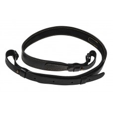 Ремень кожаный на подкладке узкий (чёрный)